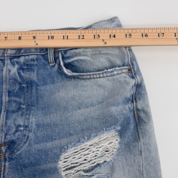 GRLFRND Jean Shorts Women 29 Blue Beverly Distressed Button Fly Light Wash Denim - Picture 11 of 14